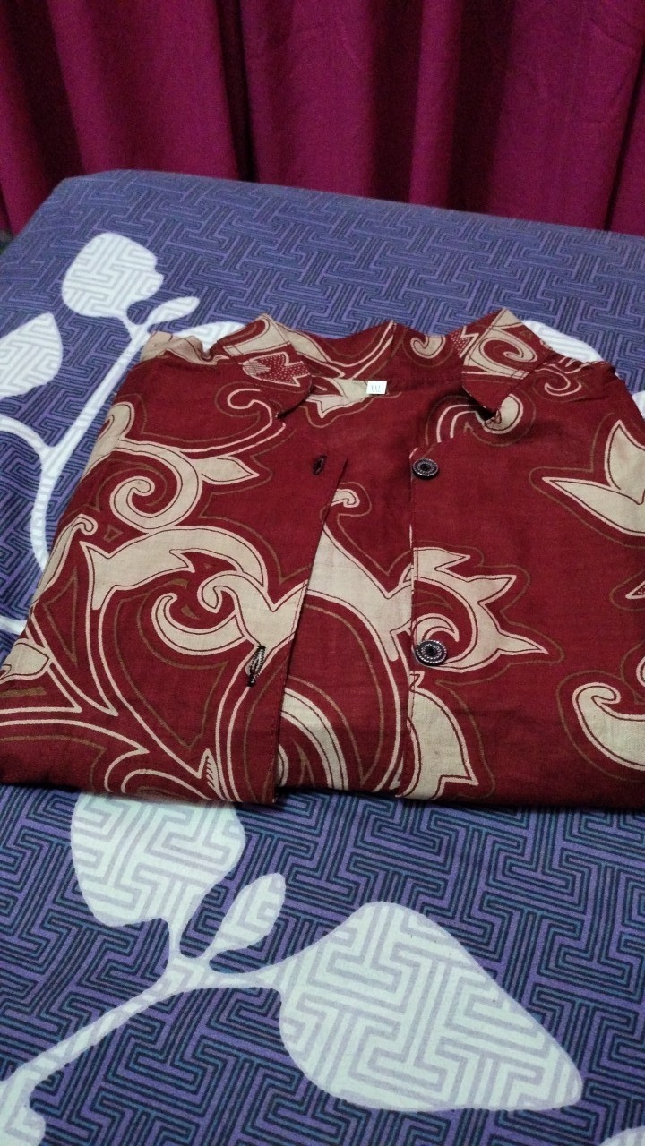 Tey-17 Batik Wanita Asj Sa Hrb026 Kenongo Kemeja Tosca Pendek