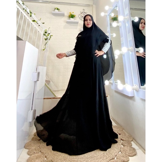 Dress black sweet by yodizein syar’i ORIGINAL