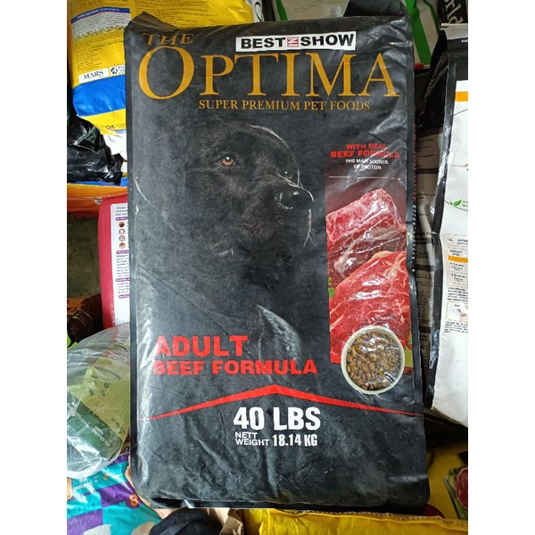 GRAB/GOJEK OPTIMA DOG ADULT BEEF FORMULA 18.14KG / DOG FOOD/ OPTIMA DOG ADULT