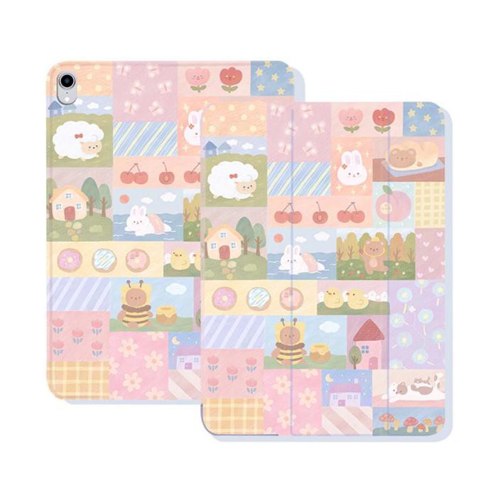 Case Flip Ipad Mini / Air / Pro Motif Hewan Cute Cover Ipad (PREORDER)