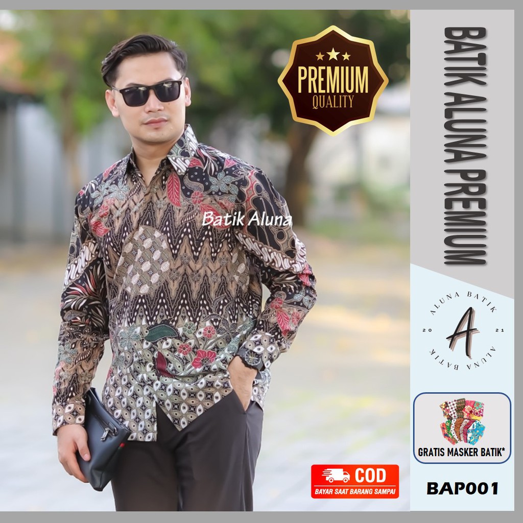 Jual Batik Cowok Premium Katun Kemeja Solo Modern Slim Fit Baju Batik ...