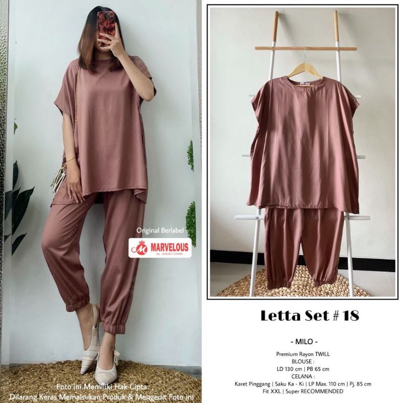 letta set #18 set wanita bahan katun by marvelous