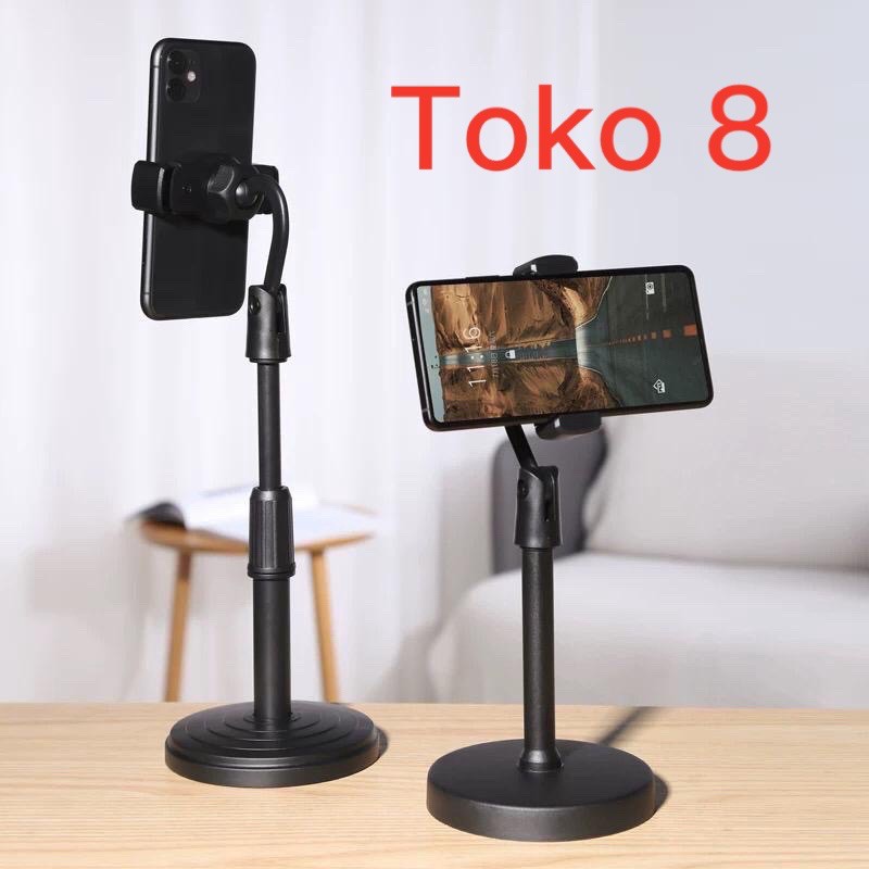 HANDPHONE HOLDER STAND HP PUTAR 360 PENYANGGA BROADCASTING DESKTOP