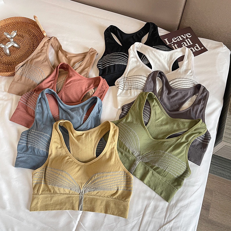 Victoria Sport Bra Tanpa Kawat Gym Sport Bra Wanita Import 1110