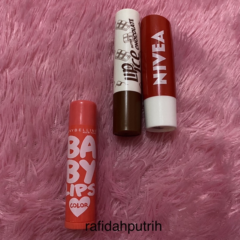 Preloved PL Maybelline Baby Lips Love Color Lip Balm Spf 20 Cherry Kiss Original pink merah melembap
