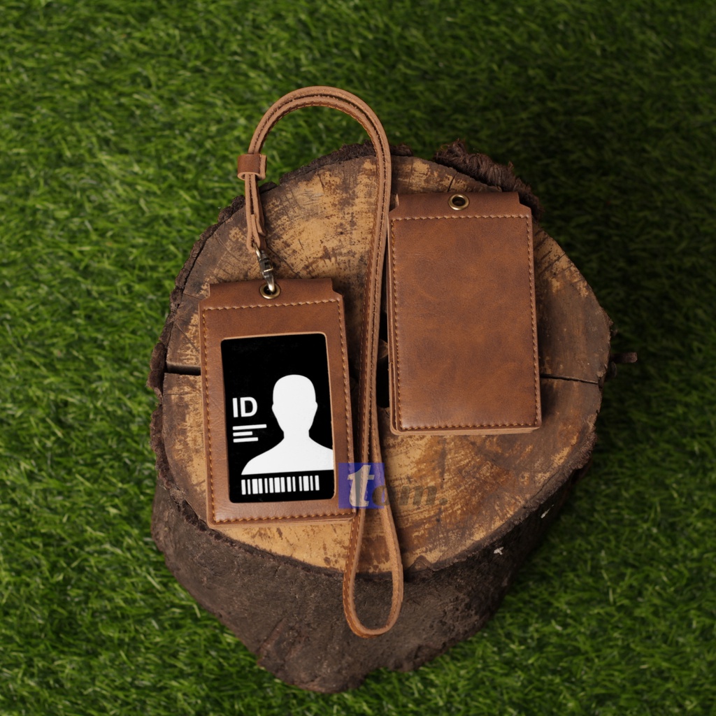 

FRONT Name Tag Kulit ID Card Holder Gantungan ID Card Souvenir Kantor Murah