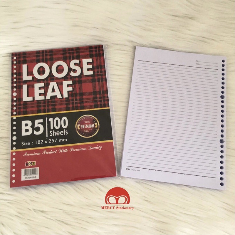 

Loose Leaf GARIS B5 50 dan 100 Lembar B5