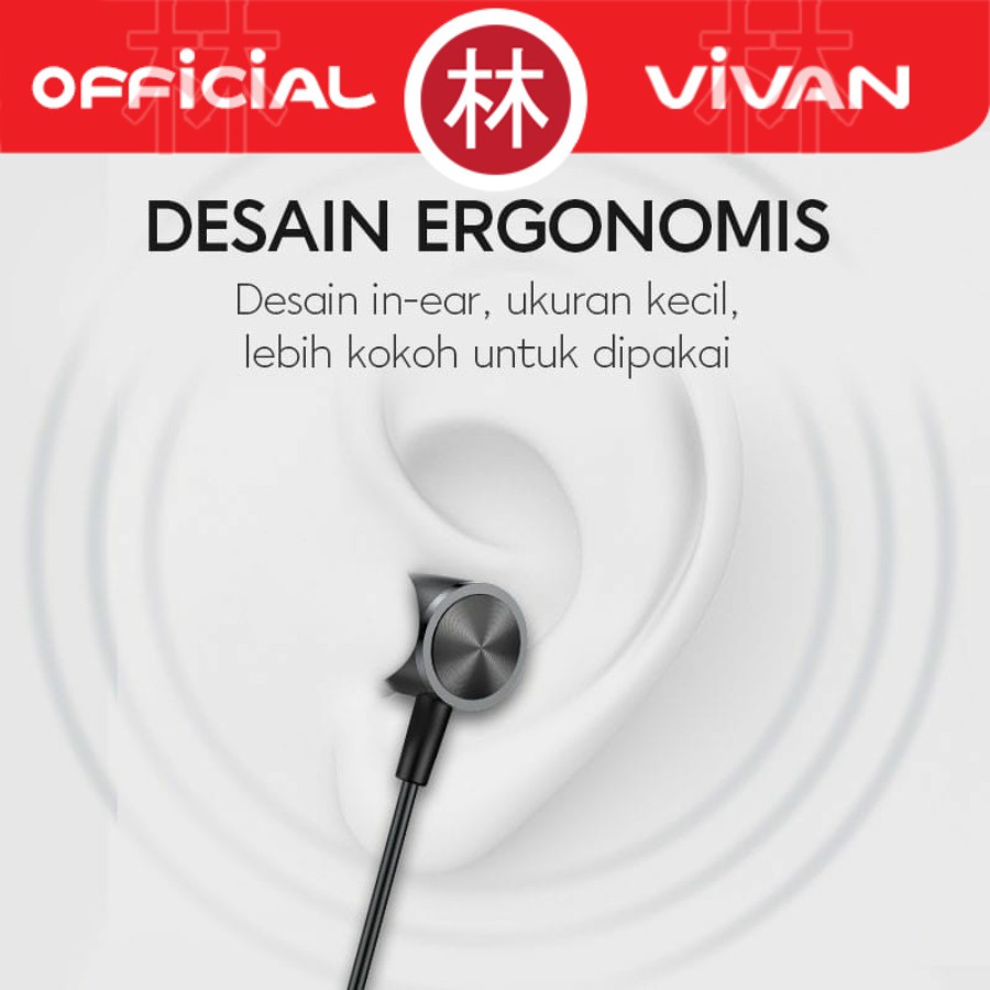 Vivan Q11S Wired Earphone In-ear Metal Bass Ergonomic Design