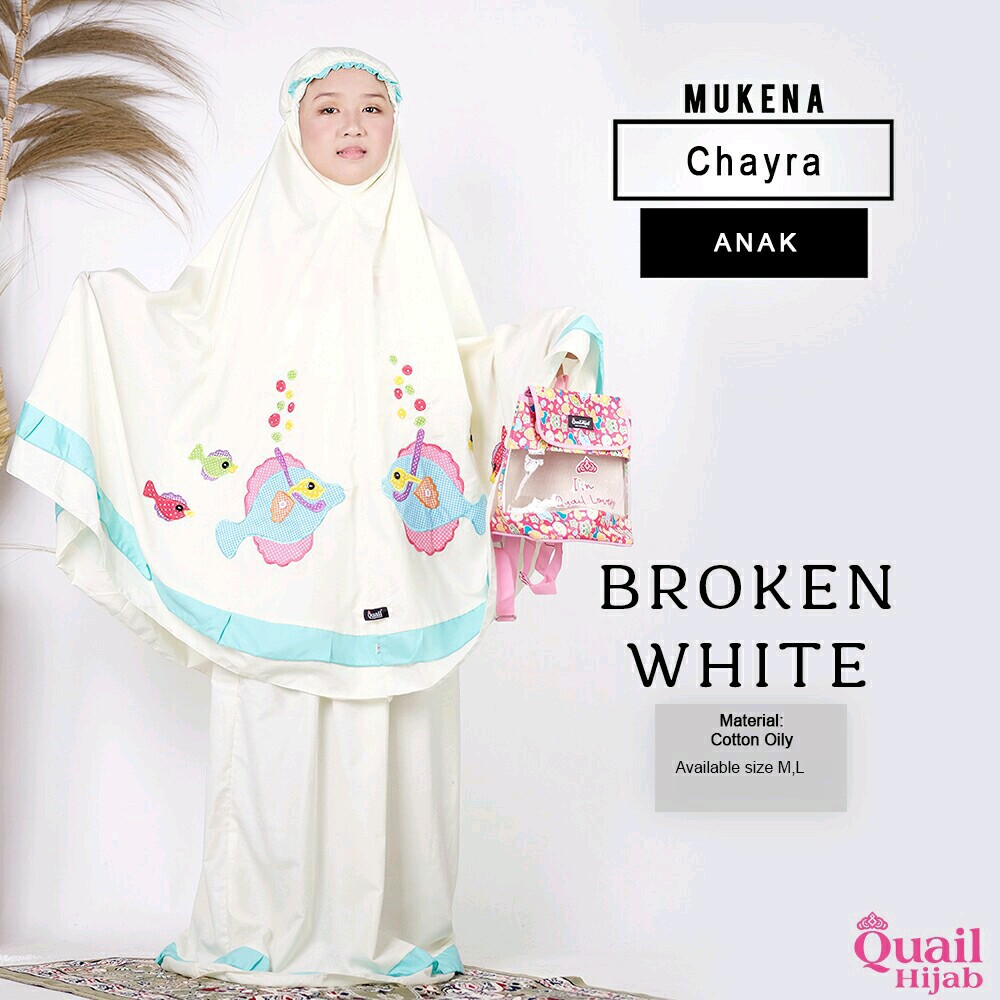 MUKENA ANAK CHAYRA QUAIL HIJAB INSTAN | PREMIUM JILBAB ORI QUAIL