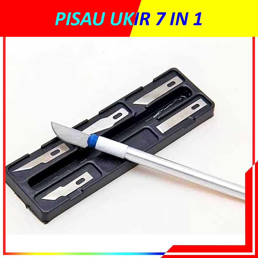 Paket Lengkap 7 in 1 Pisau Ukir / 7 in 1 Hobby Knife Set