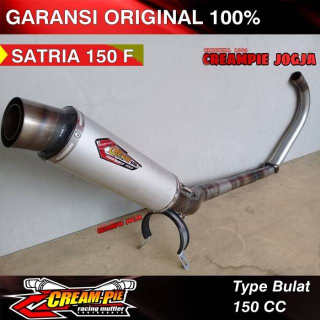 Knalpot FU Suzuki Satria 150f Tipe Bulat Original Creampie Jogja