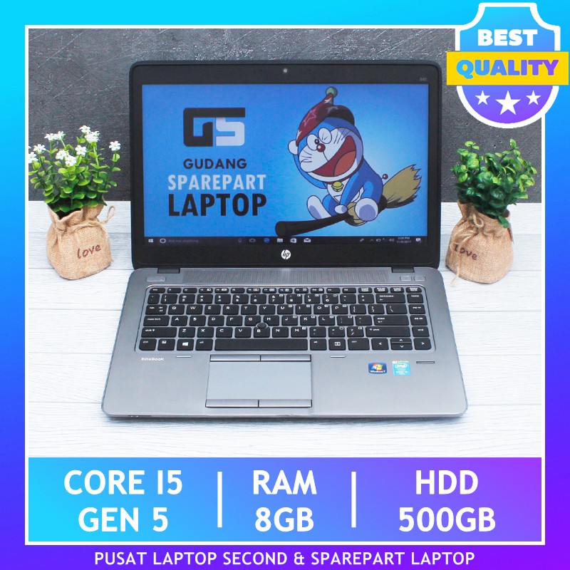 HP ELITEBOOK 840 G2 Core i5 RAM 8GB 500GB Laptop Bekas Murah Notebook Second Ultrabook Tipis