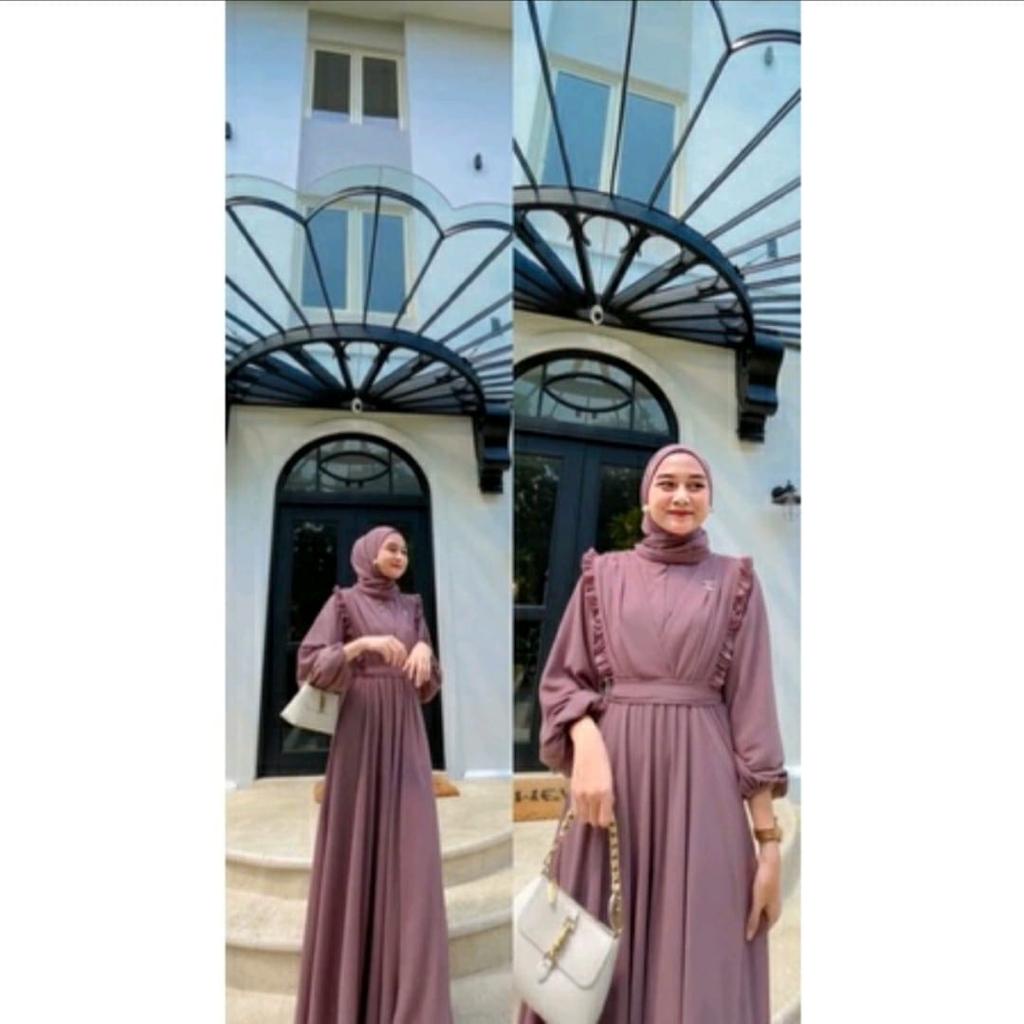 GAMIS MAXY CERUTY BABYDOLL/AUDY MAXY/FASHION MUSLIM REMAJA/GAMIS CERUTY BABYDOLL/PAKAIAN MUSLIMAH M L LD 100/THERESA DRESS/GAUDY MAXY