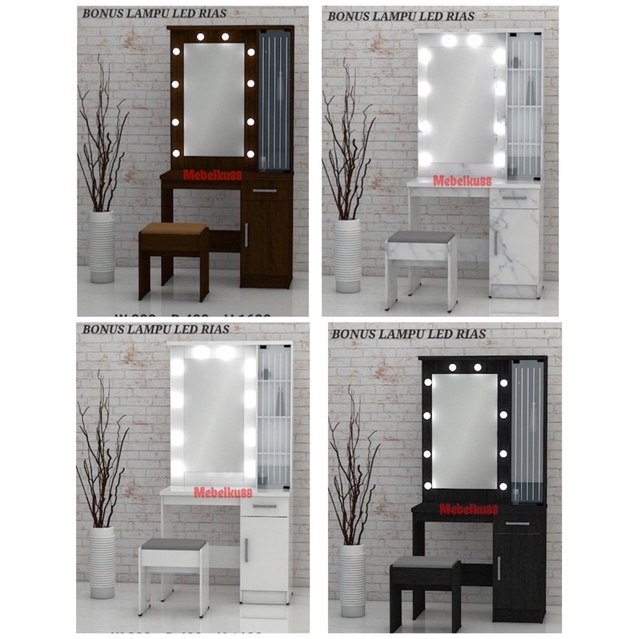 Meja rias artis berlampu best tiolet