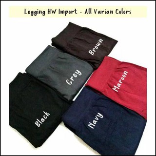 Leggings Celana  Basic Legging  Import  Polos Shopee Indonesia