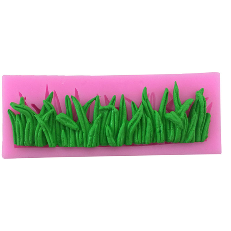 New DIY 3D Cake Decorating Grass Shaped Fondant Sugar Cake Silicone Mold Art Tools