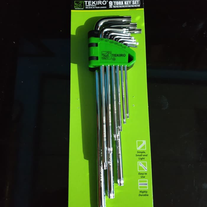 Cod TEKIRO kunci L bintang set 9pcs - kunci L cakram set tekiro 9 pcs tidak bolong kunci tekiro