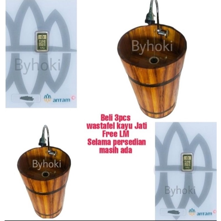 wastafel kayu jati / wastafel cuci tangan / wastafel portabel