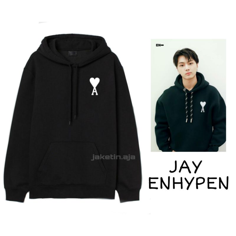 (S - 6XL) Hoodie Bigsize JAY ENHYPEN AMILOVE AM1 P4RIS (Sablon) Heart saranghae Jacket Jumper Korean Style OVERSIZE Jaket Sweater Jungwon Jumbo Harajuku Unisex 6L 5L 4L  3L 2L XL L M Boy Girl
