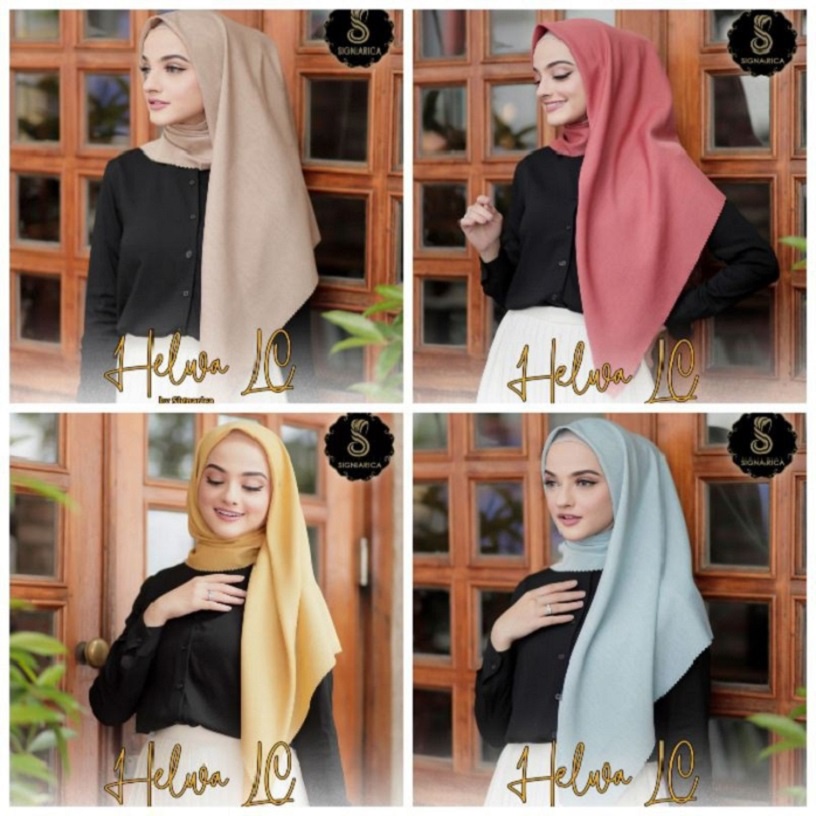 JILBAB SEGI EMPAT HELWA LASER CUT LC BY SIGNARICA KATUN HELWAHIJAB SEGIEMPAT SERAT TERBARU MURAH