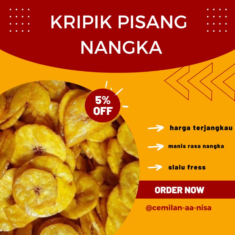 

KERIPIK PISANG RASA NANGKA/KRIPIK PISANG KOIN manis/CEMILAN SNACK COIN
