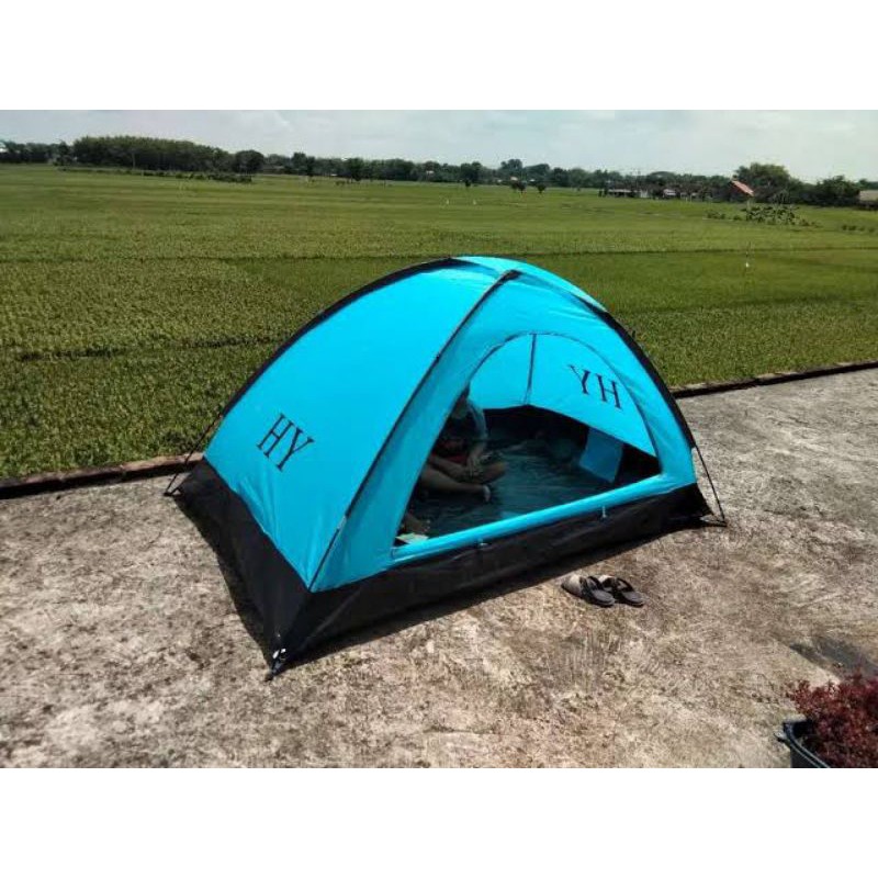 Tenda camping alas terpal kapasitas 2-3 orang alas terpal waterproof ultralight kemping outdoor