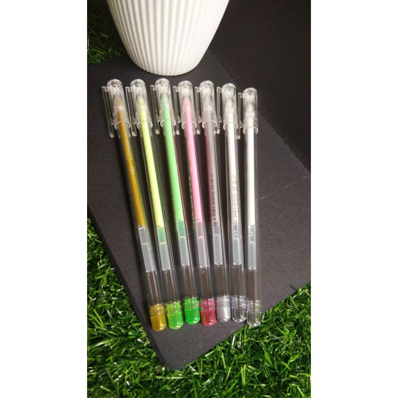 

Pulpen Gel Metallic Warna Warni Cerah 7 Warna