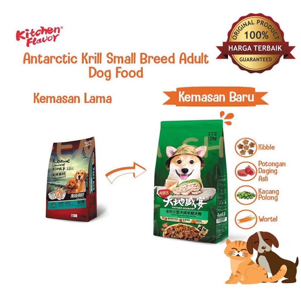 KITCHEN FLAVOR ANTARCTIC KRILL SMALL BREED ADULT DOG FOOD 1.5 KG