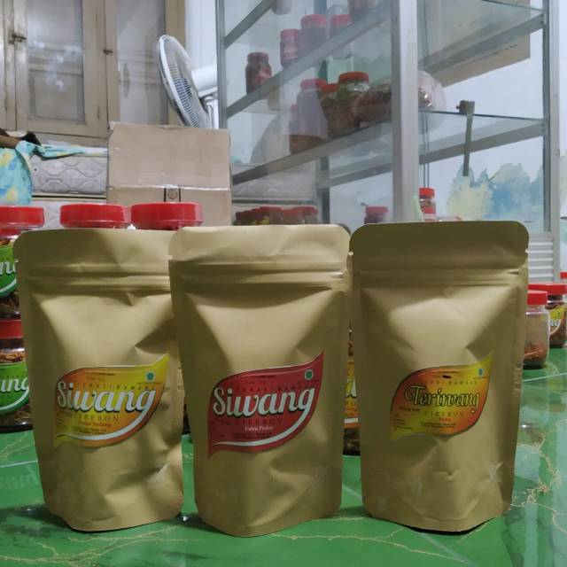 Siwang ( Terasi Bawang) & Teriwang (Teri bawang) Khas Cirebon Mang Aab 35g (Kemasan Pouch)