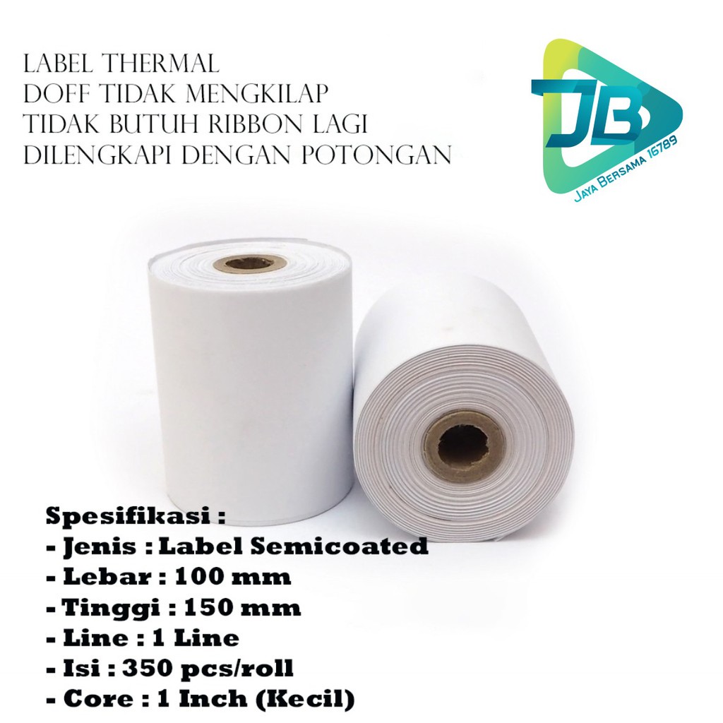 Kertas resi Label Sticker Direct Thermal A6 10x15cm 100x150mm Barcode Stiker Termal jnt jne shopee JB2420