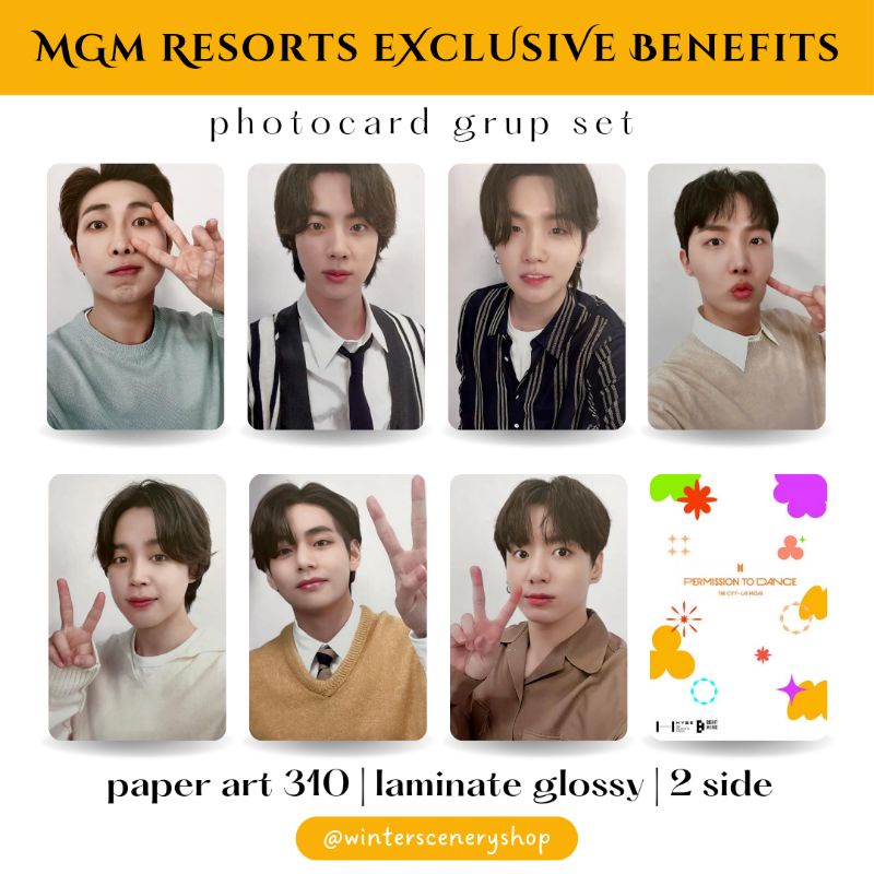 Unofficial Photocard BTS - MGM Resorts Exclusive Benefits PTD Las Vegas
