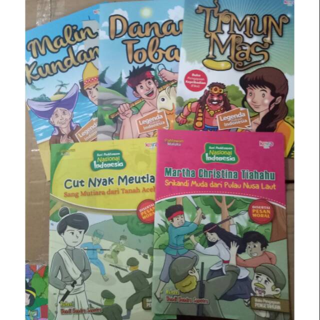 Paket 5 buku cerita legenda pendidikan untuk anak anak