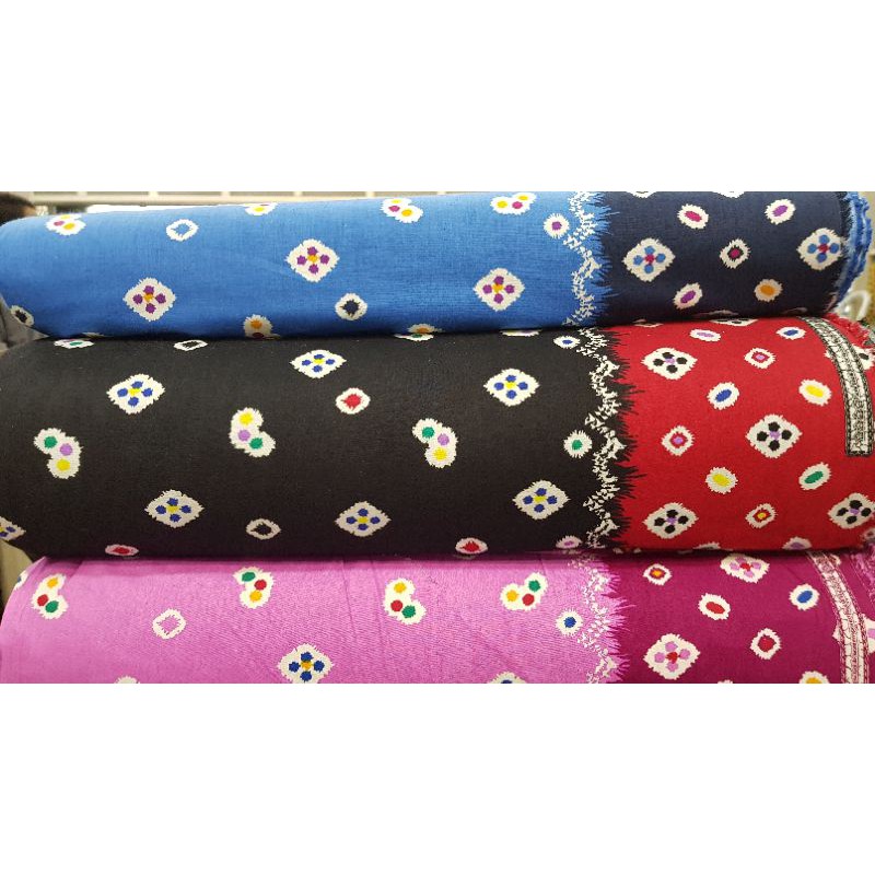 Batik katun jumputan harga per 0.5m