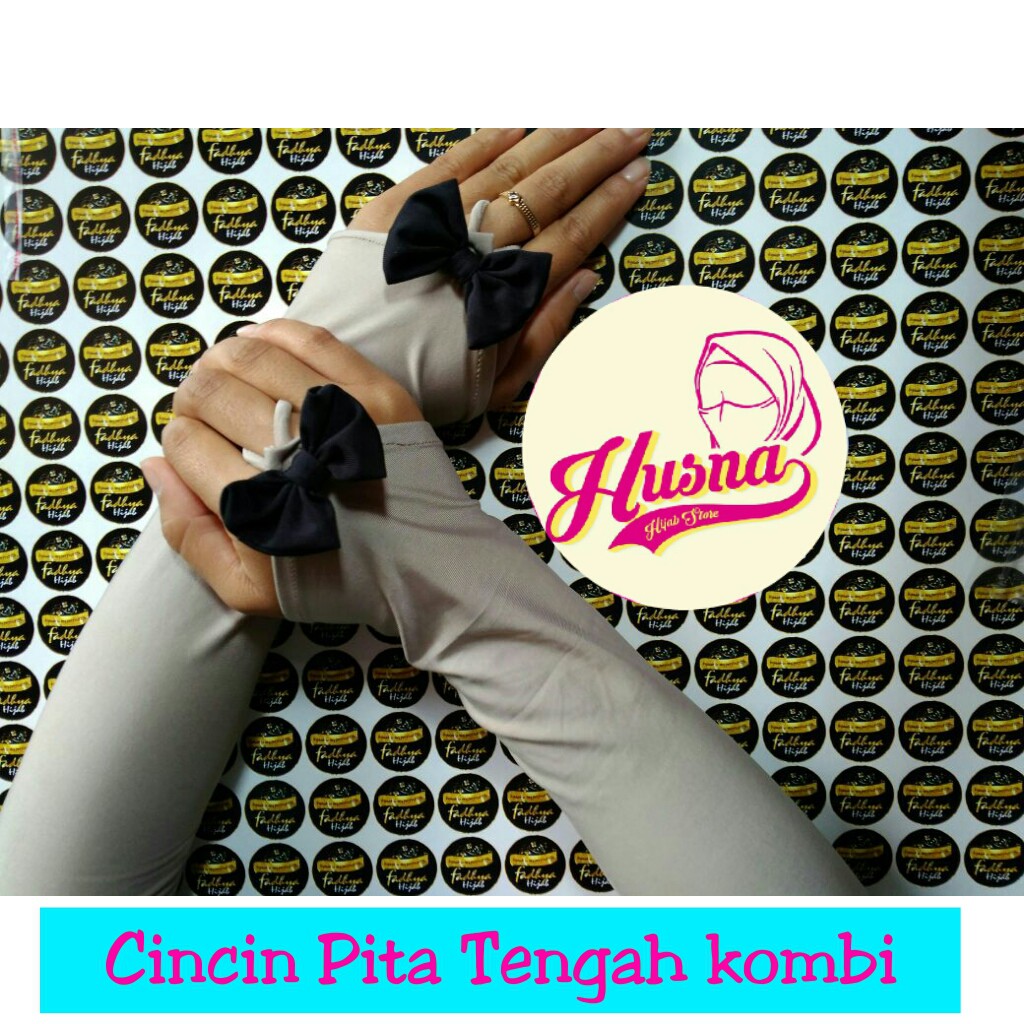 [BRAND HUSNA HIJAB] Handsock Ring Pita Tengah / Handsock Pita