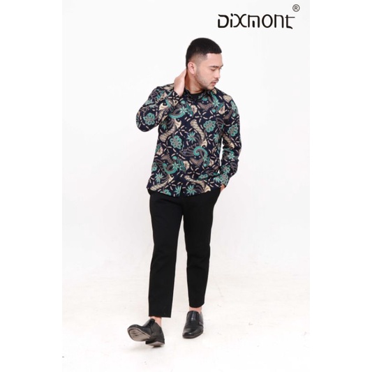 Dixmont Kemeja Pria Batik Panjang Hem BL02321