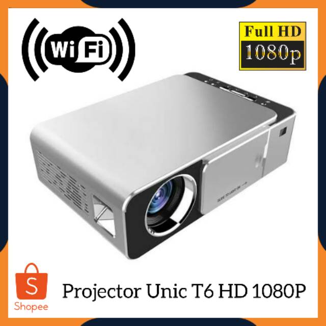 PROYEKTOR UNIC T6 80 ANSI LUMENS WITH MIRACAST PROJECTOR PROJEKTOR POINTER INFOKUS INFOCUS ORIGINAL