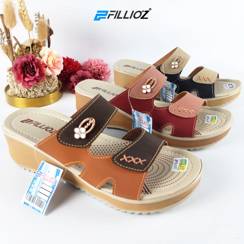 Sandal Wanita Wedges Terbaru Original Fillioz FLW36