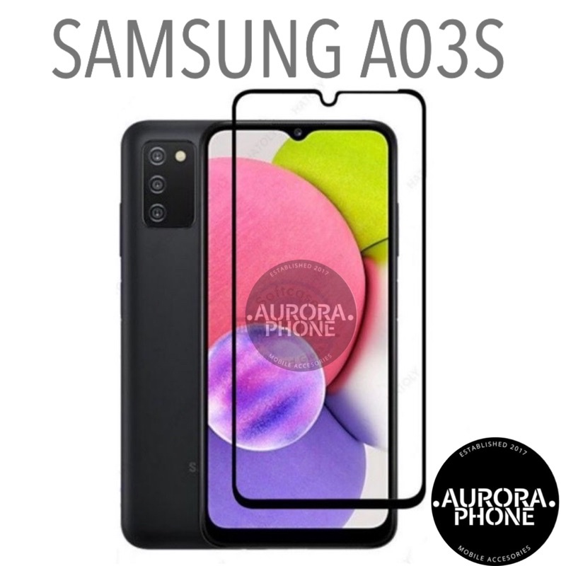 Tempered Glass Full Samsung A03S Anti Gores Full Protection / Samsung A03S Tempered Glass Full prote