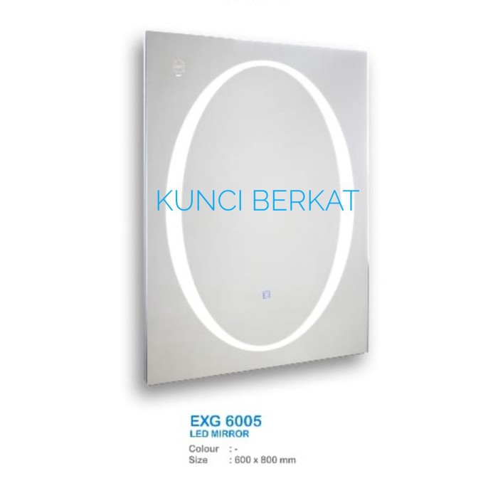 Cermin + Lampu/LED + Mirror/Lampu + Kaca/Oval