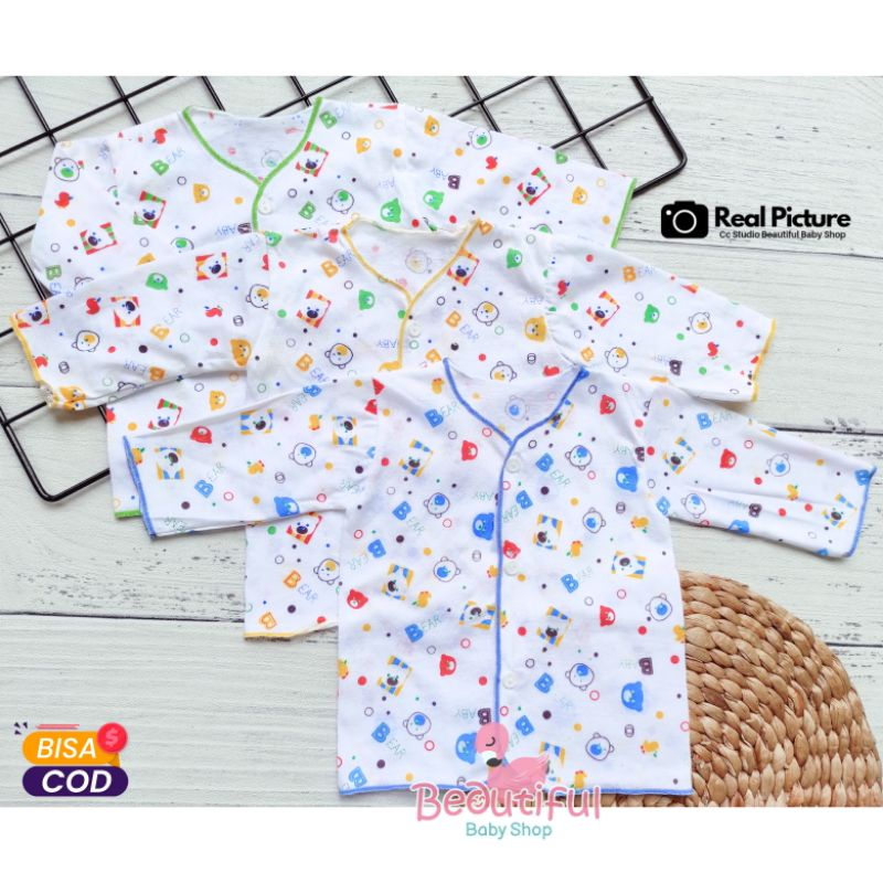 Baby.ou - 6pcs Atasan Baju Bayi Baru Lahir Lengan Panjang usia 0 sd 3 Bulan - Baju Baby Newborn Tangan Panjang