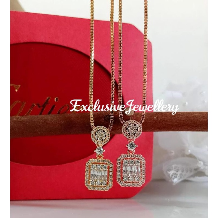 Kalung Emerald Replika Berlian Eropa