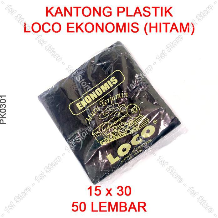 Stok Terbatas Kantong Plastik Loco Ekonomis Hitam 15 X 30 Tas Kresek 15X30 Kecil