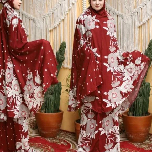 ➧ MUKENA DEWASA ADEM BAHAN RAYON JUMBO PREMIUM SUPER - Hitam ✥