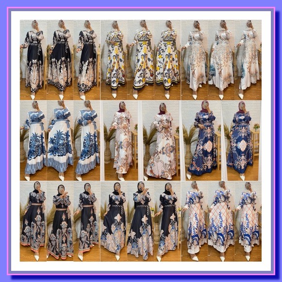 Gamis Bangkok Neww // Motif Terbaru // Ori Import 100% Gamis Bangkok New Arival Vol.5//0Ri Bkk//10