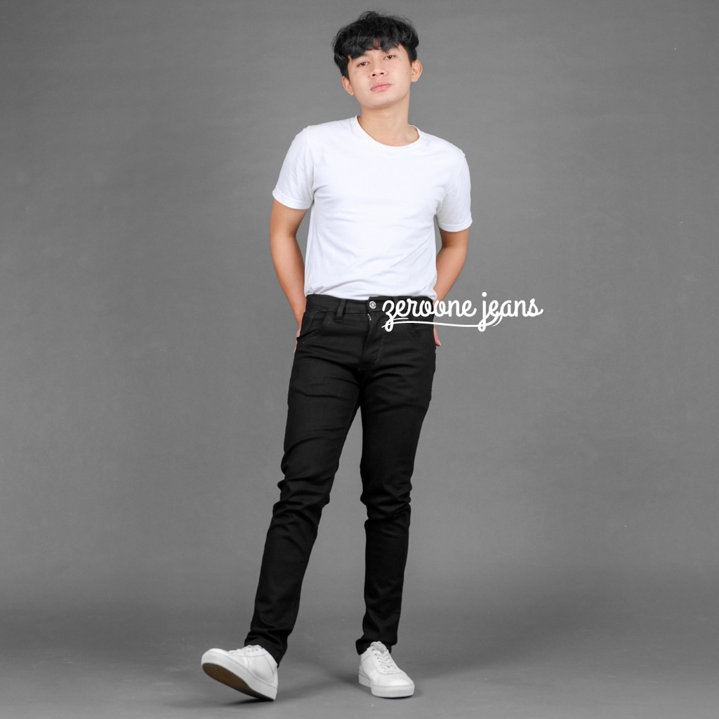 FIFTEEN DENIM - Celana Jeans Pria Slim Fit Streetch Original New Fifteen Denim / Celana Jeans Hitam-2
