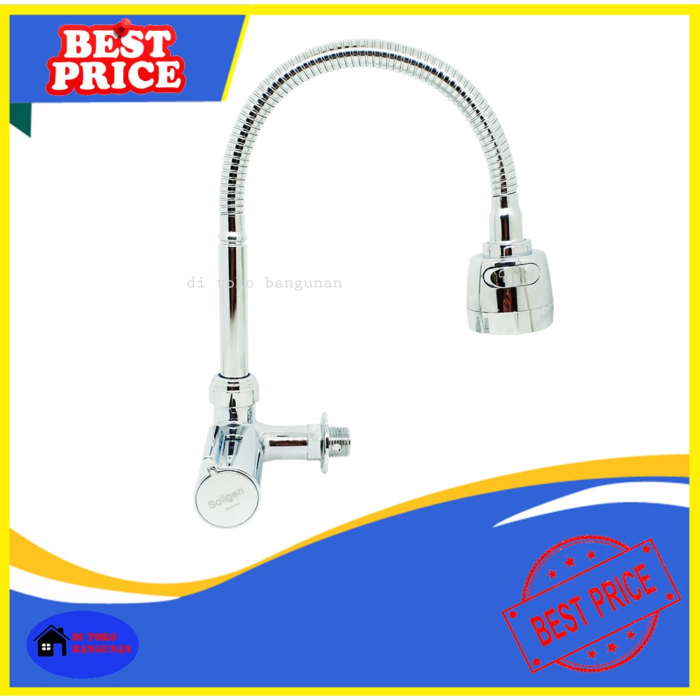 Kran Angsa Flexible Soligen Kran Wastafel Leher Panjang