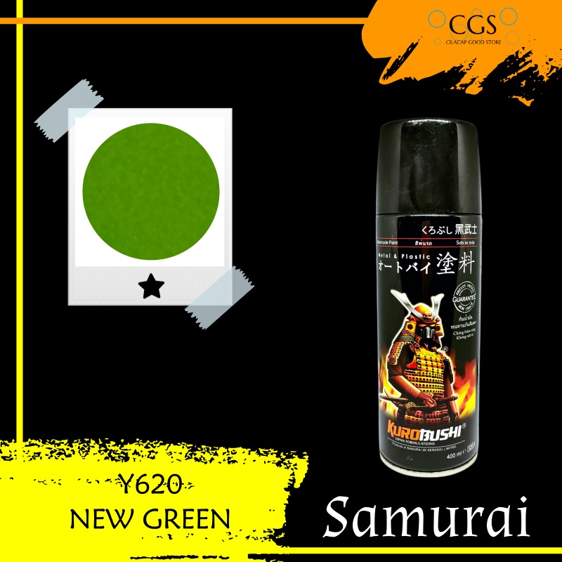 Pilok Samurai NEW GREEN Y620 - pilok samurai hijau - cat samurai hijau y620 - samurai y620 - pilox s