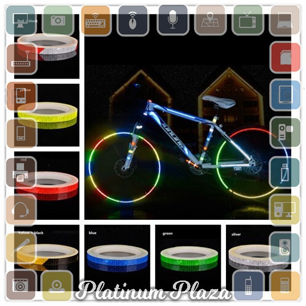 DUUTI Reflective Tape Adhesive Stiker Sepeda MTB Bike 800x1CM - MT800 - Red`2TKKV7-
