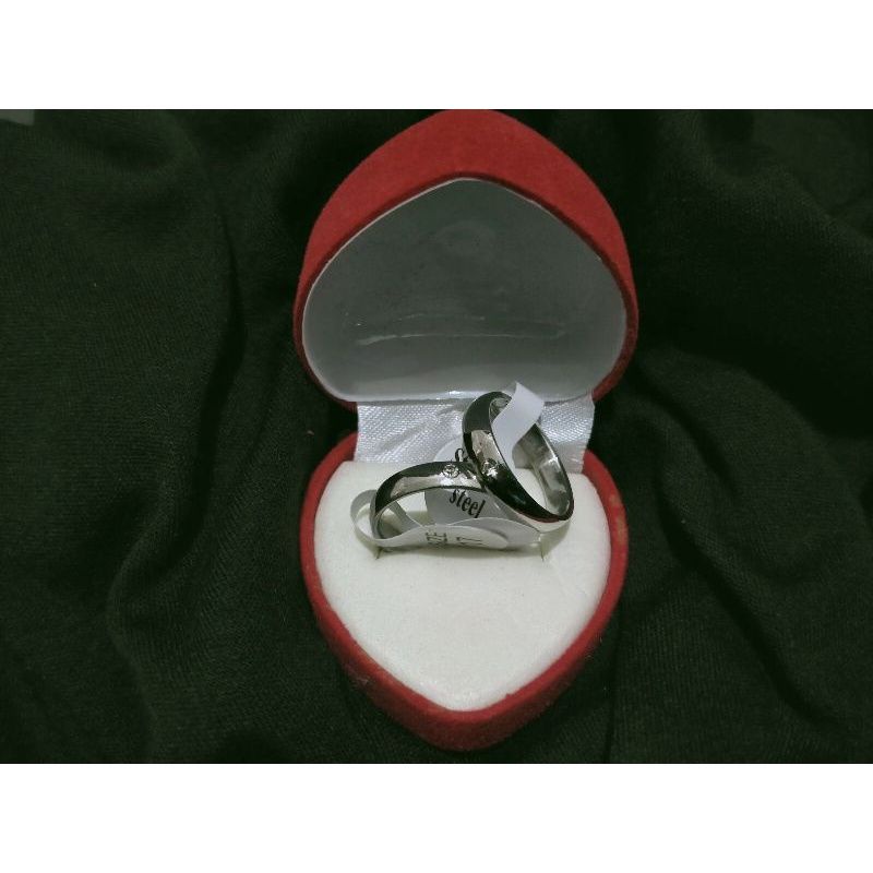 Cincin couple tunangan/nikahan gold bisa sepasang/satuan-H