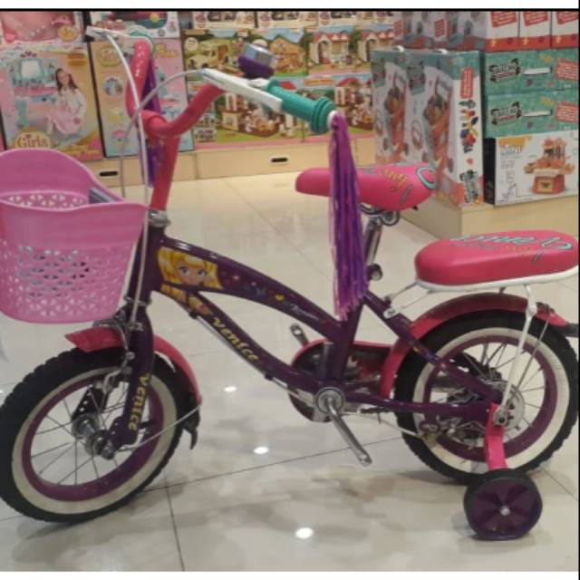 Sepeda Anak Perempuan Roda 4 ukuran 21inch